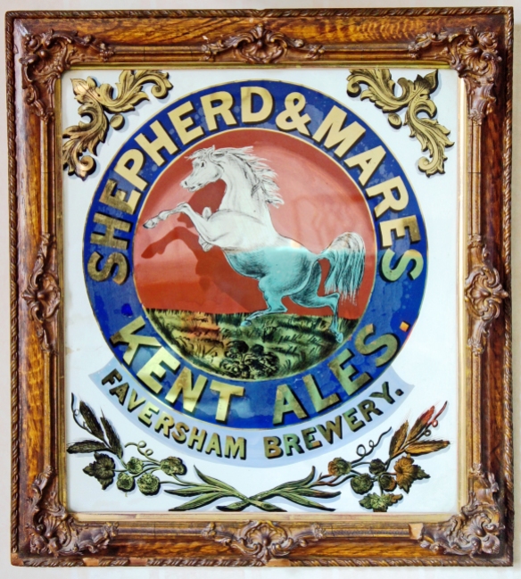 Lovely poster from the time of the Shepherd & Mares partnership at the Faversham brewery, circa 1849-1864, hanging in the Faversham brewery boardroom